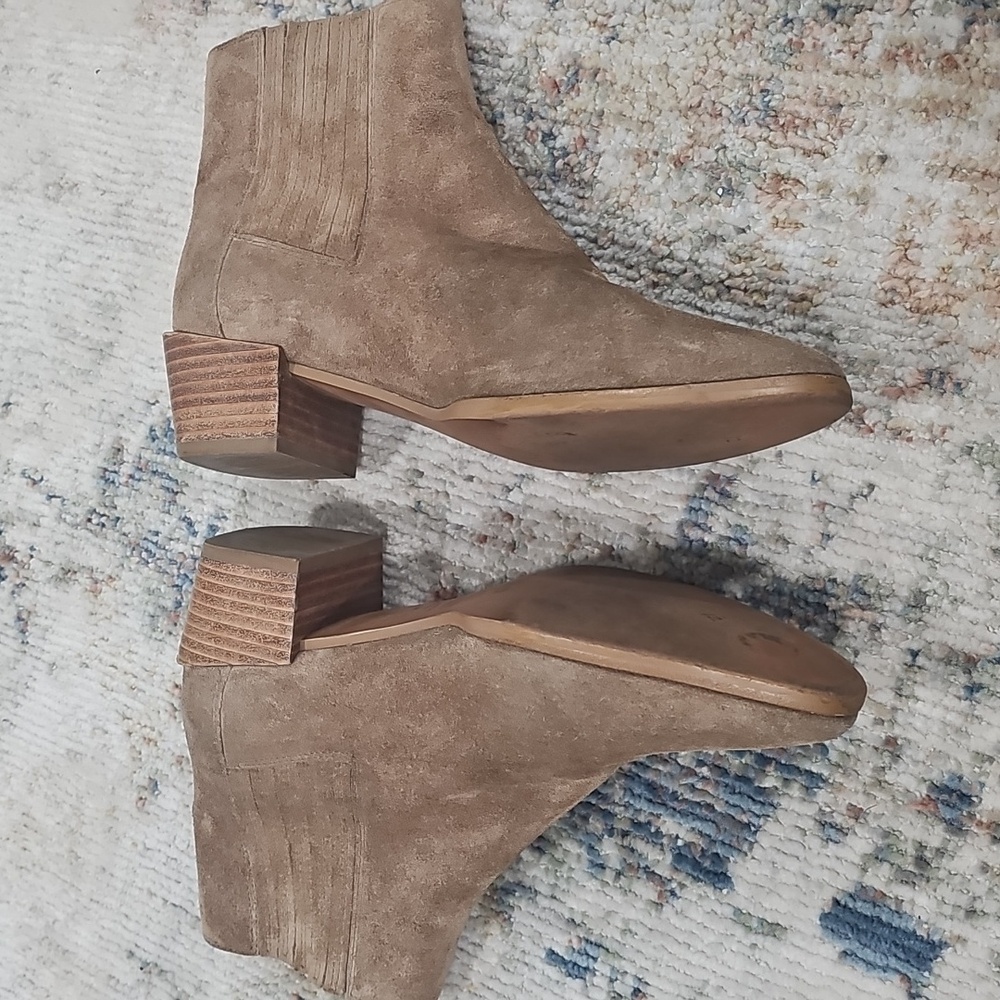 Rag & Bone Rover Seude Ankle Boots Size 38 Tan Color - Picture 5 of 9